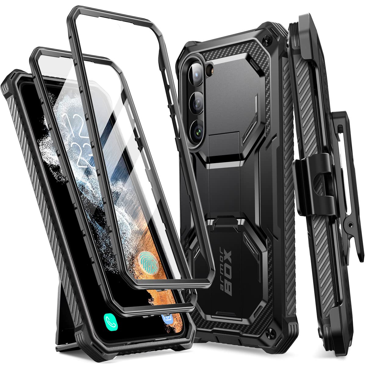 Foto 2 pulgar | Funda I-blason Armorbox Para Samsung Galaxy S23 Con Soporte Negro - Venta Internacional.