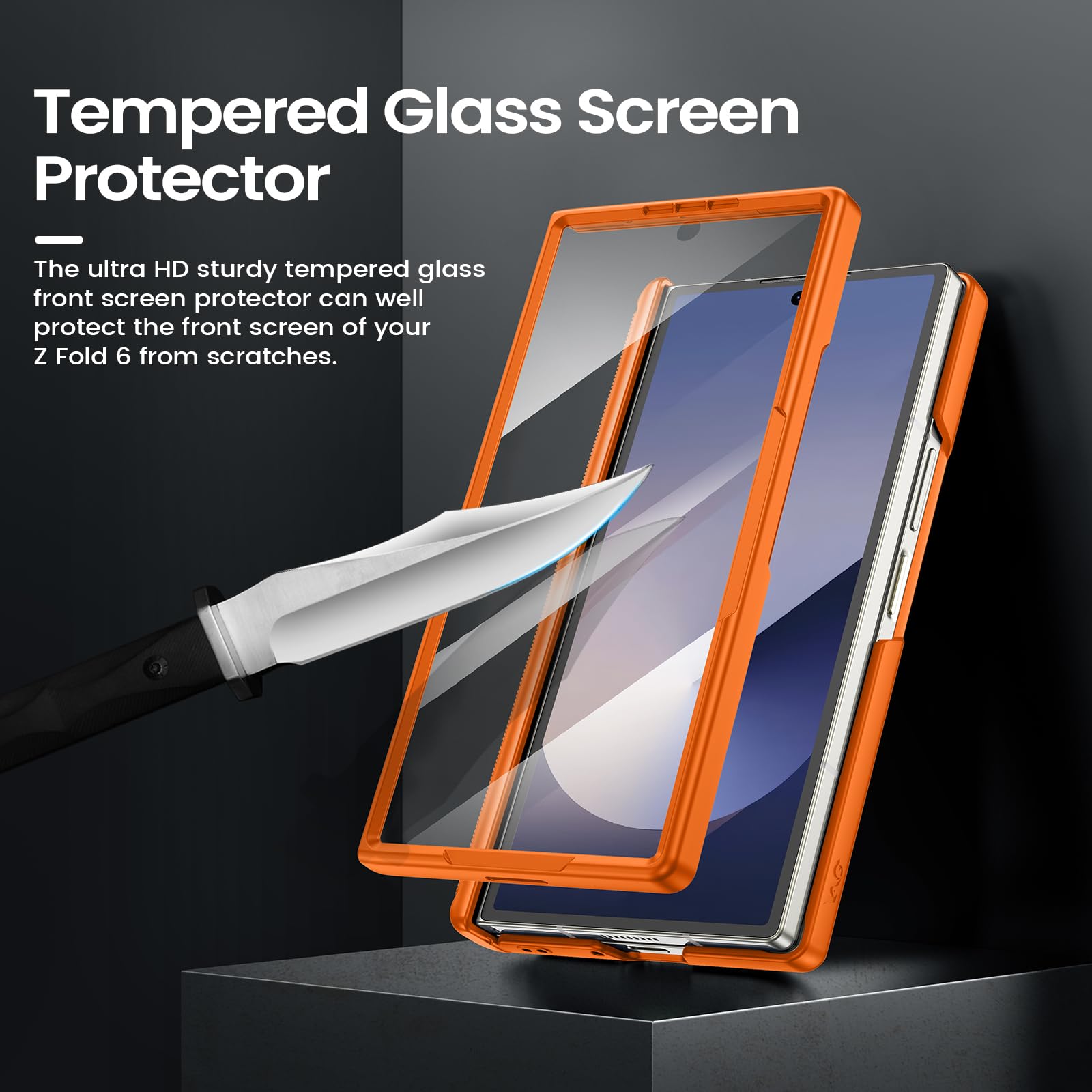 Foto 8 pulgar | Funda Vego Con Soporte, Soporte Magnético Con Anillo De 360° Para Galaxy Z Fold 6, Naranja - Venta Internacional.