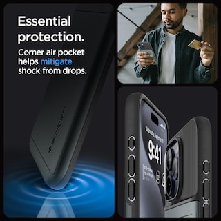Foto 5 | Funda Spigen Slim Armor Cs Para Iphone 15 Pro, Color Verde Abismo - Venta Internacional.