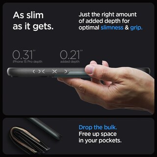 Foto 6 | Funda Spigen Slim Armor Cs Para Iphone 15 Pro, Color Verde Abismo - Venta Internacional.
