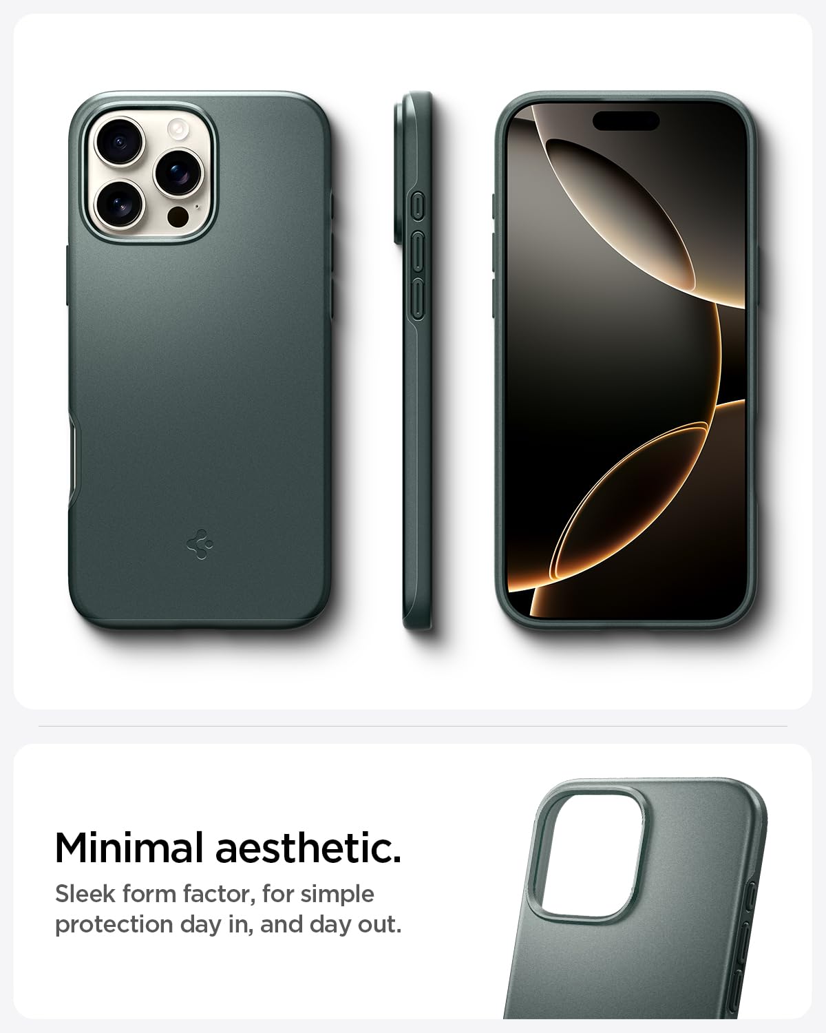 Foto 3 | Funda Spigen Thin Fit Magfit Para Iphone 16 Pro Max Abyss Green - Venta Internacional.