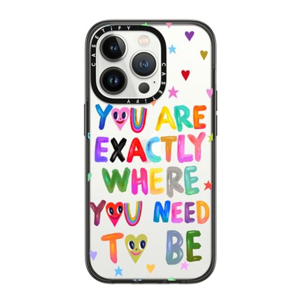 Funda Para Teléfono Casetify Compact Iphone 14 Pro, Negro Transparente - Venta Internacional.