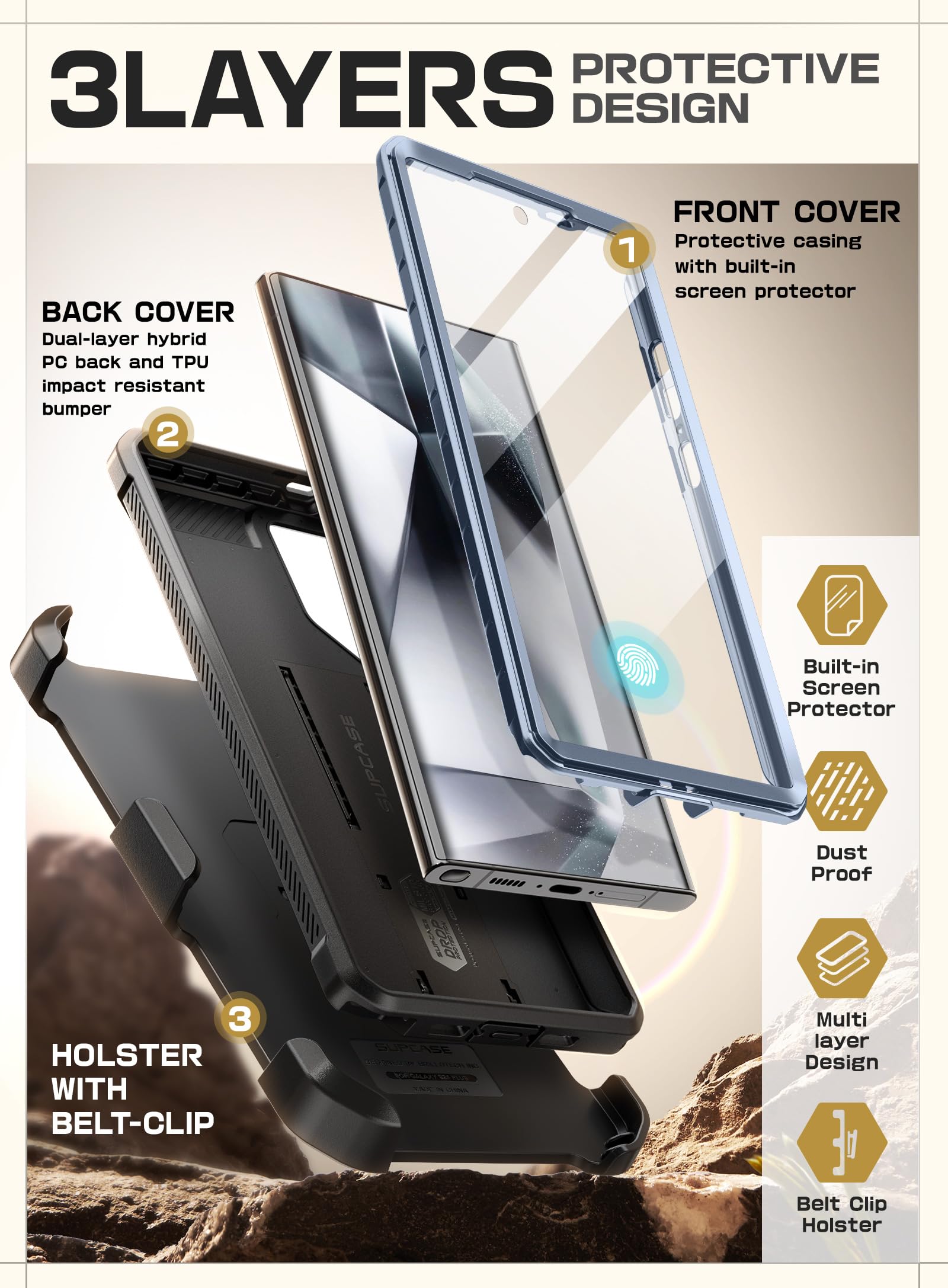 Foto 6 pulgar | Funda Para Teléfono Supcase Unicorn Beetle Pro Para Samsung Galaxy S24 Ultra - Venta Internacional.