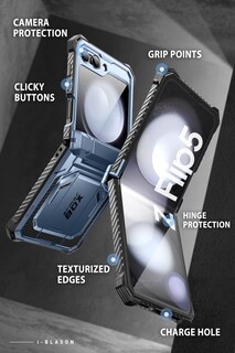 Foto 7 | Funda De Teléfono I-blason Armorbox Con Soporte Para Samsung Galaxy Z Flip 5, Color Azul - Venta Internacional.