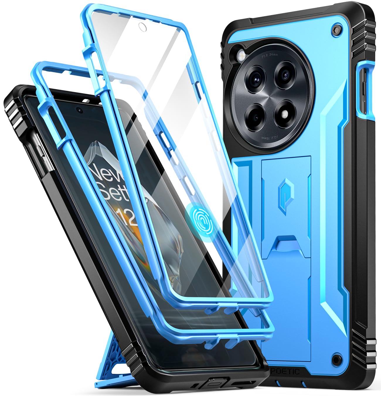 Foto 2 pulgar | Funda Para Teléfono Poetic Revolution Oneplus 12r 5g Azul Claro - Venta Internacional.