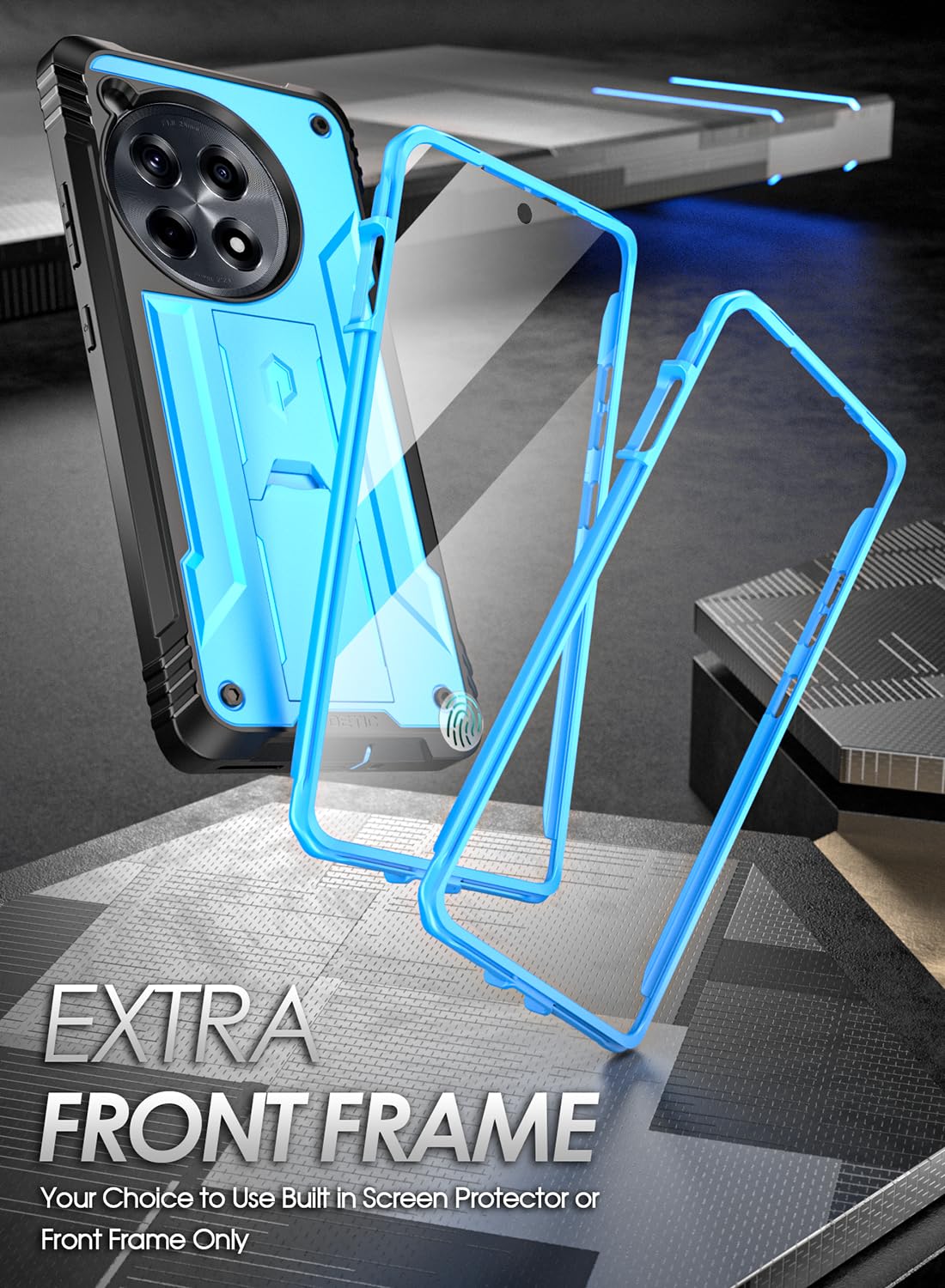 Foto 6 pulgar | Funda Para Teléfono Poetic Revolution Oneplus 12r 5g Azul Claro - Venta Internacional.