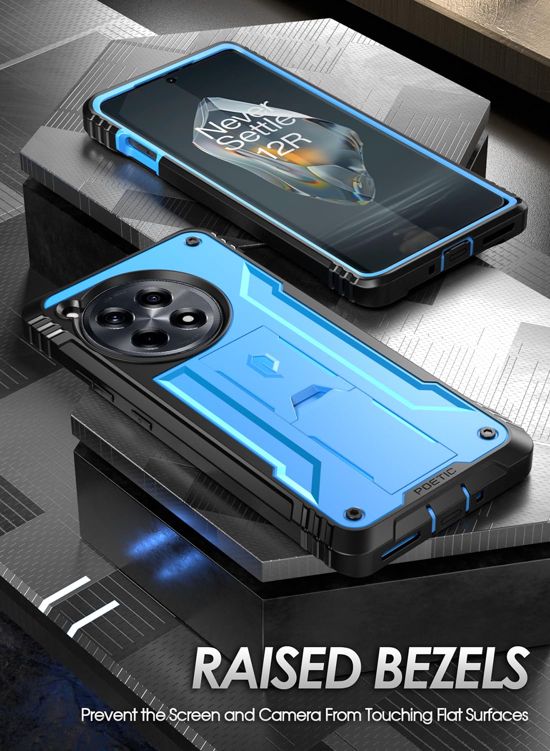 Foto 8 pulgar | Funda Para Teléfono Poetic Revolution Oneplus 12r 5g Azul Claro - Venta Internacional.