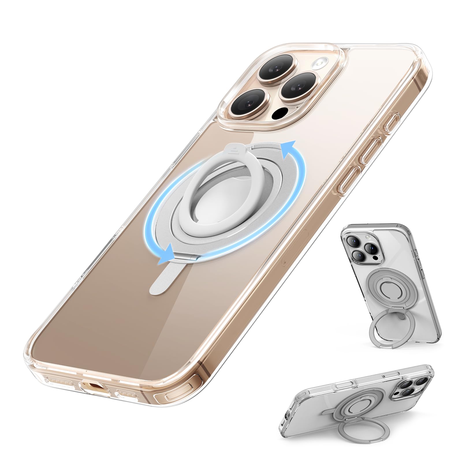 Foto 2 pulgar | Funda Surphy Clear Con Soporte Magnético Para Iphone 16 Pro Max - Venta Internacional.