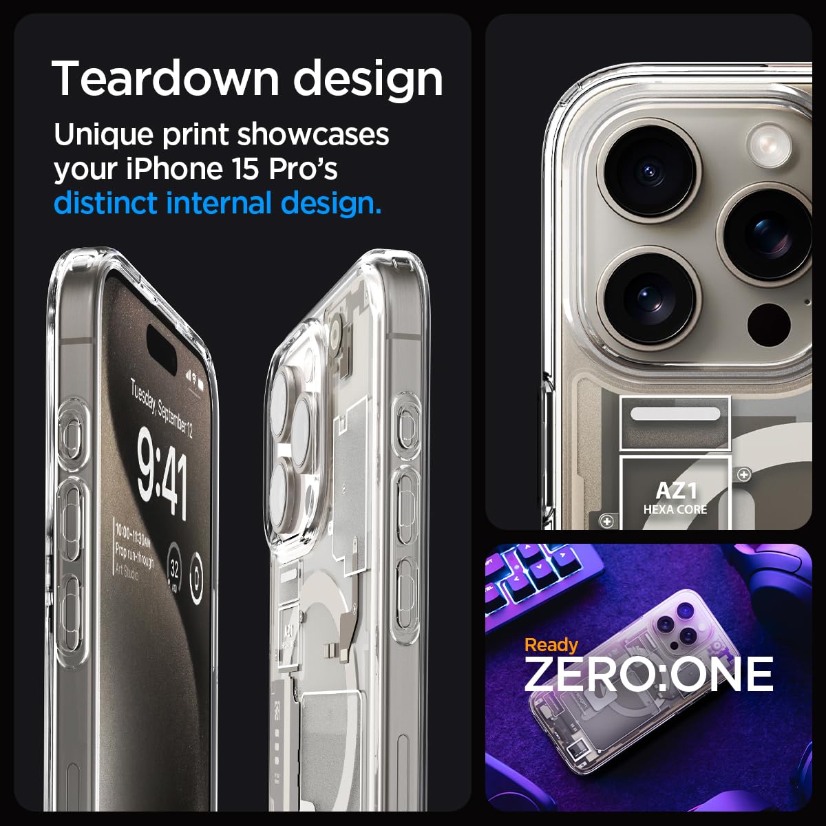 Foto 3 | Funda Para Teléfono Spigen Ultra Hybrid Magfit Iphone 15 Pro 2023 - Venta Internacional.
