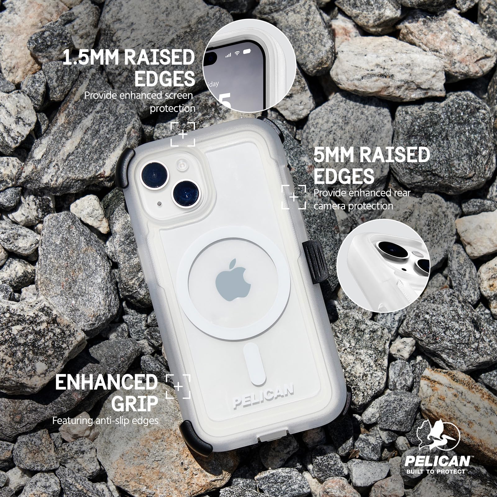 Foto 7 pulgar | Funda Para Teléfono Pelican Voyager Series Para Iphone 15 6.1, Transparente - Venta Internacional.