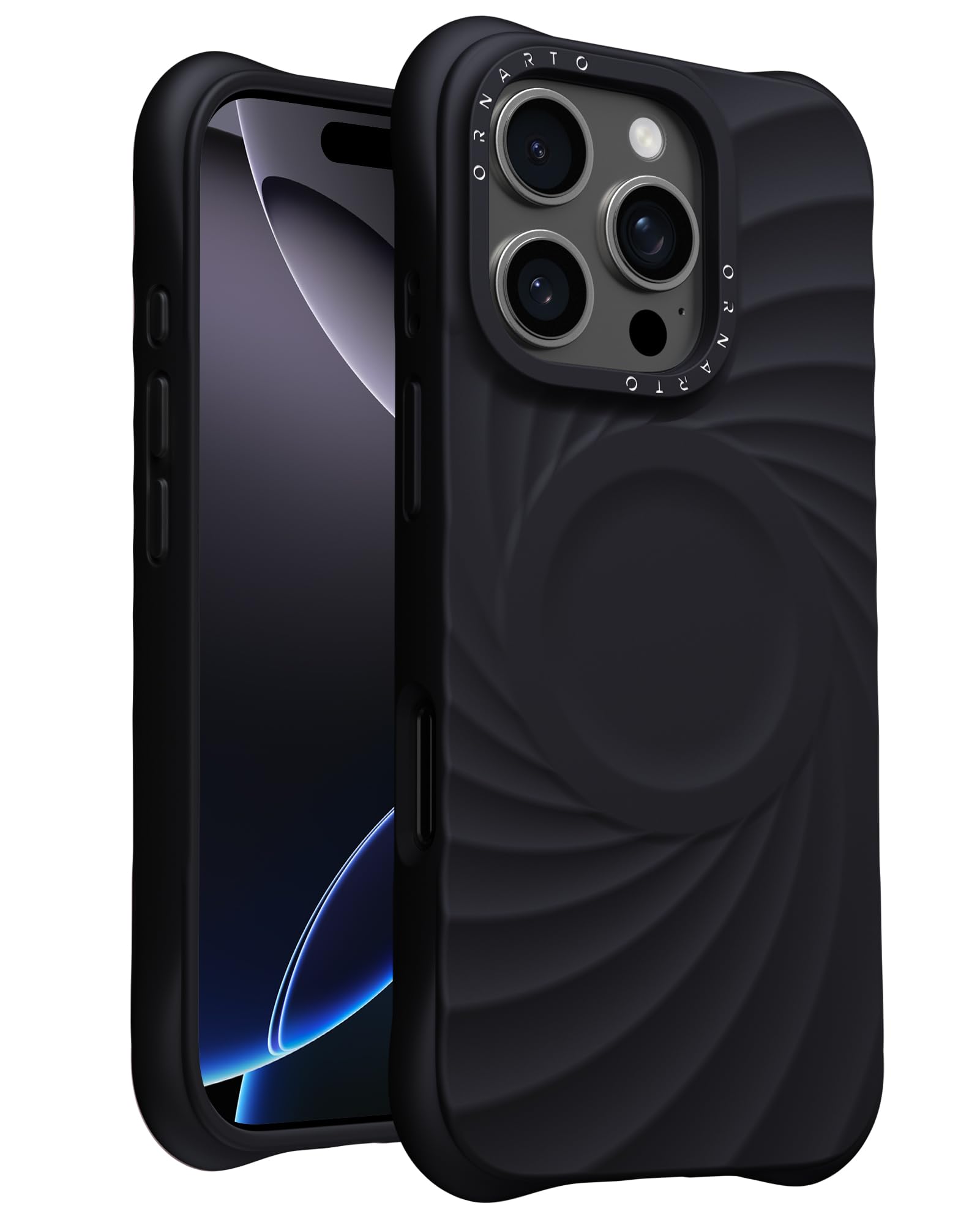 Foto 2 pulgar | Funda Ornarto Vortuxe Para Iphone 16 Pro De 6.3 Pulgadas, Negra - Venta Internacional.