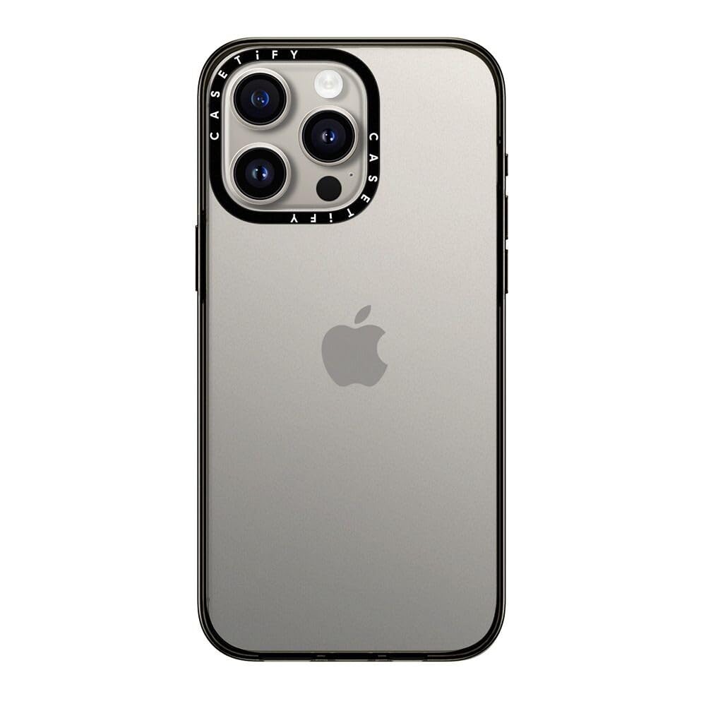 Funda De Teléfono Casetify Compact Para Iphone 15 Pro Max, Color Negro Transparente - Venta Internacional.