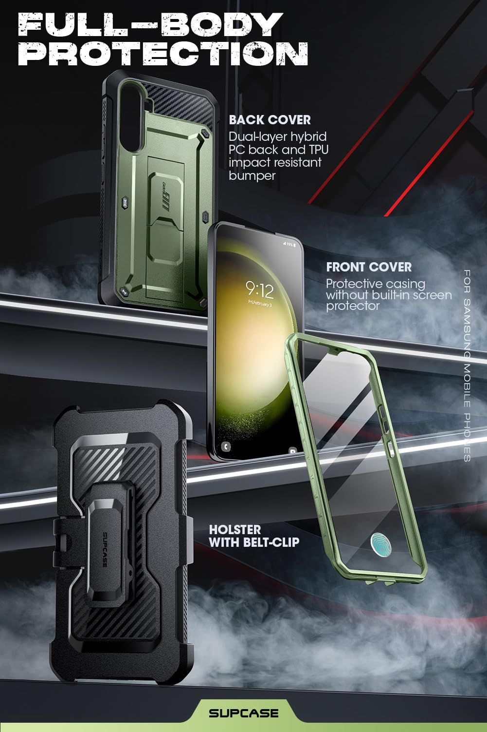 Foto 5 pulgar | Funda De Teléfono Supcase Unicorn Beetle Pro Para Samsung Galaxy S23 Fe - Venta Internacional.