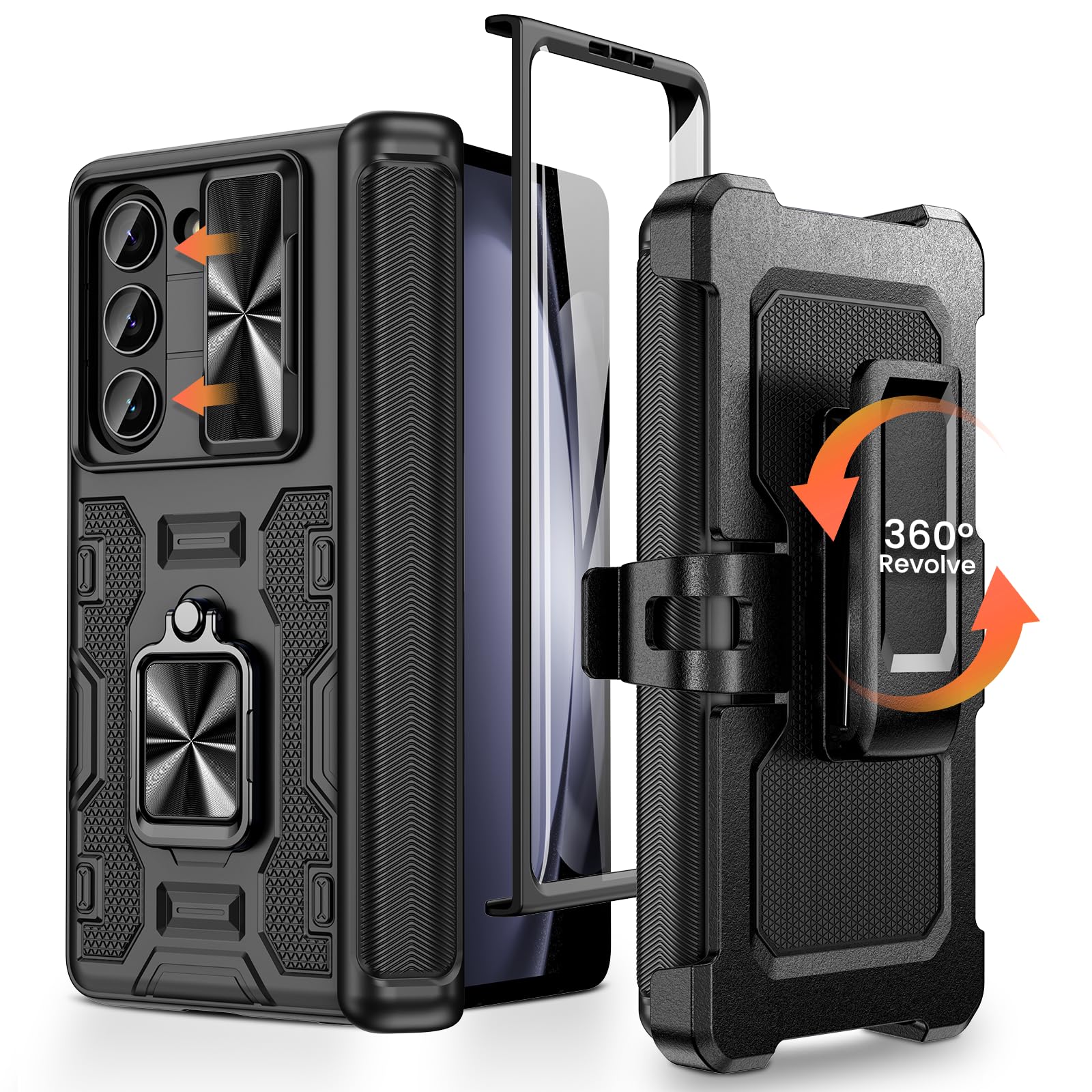 Foto 2 pulgar | Funda De Teléfono Caka Para Samsung Galaxy Z Fold 5 Con Protector De Pantalla - Venta Internacional.