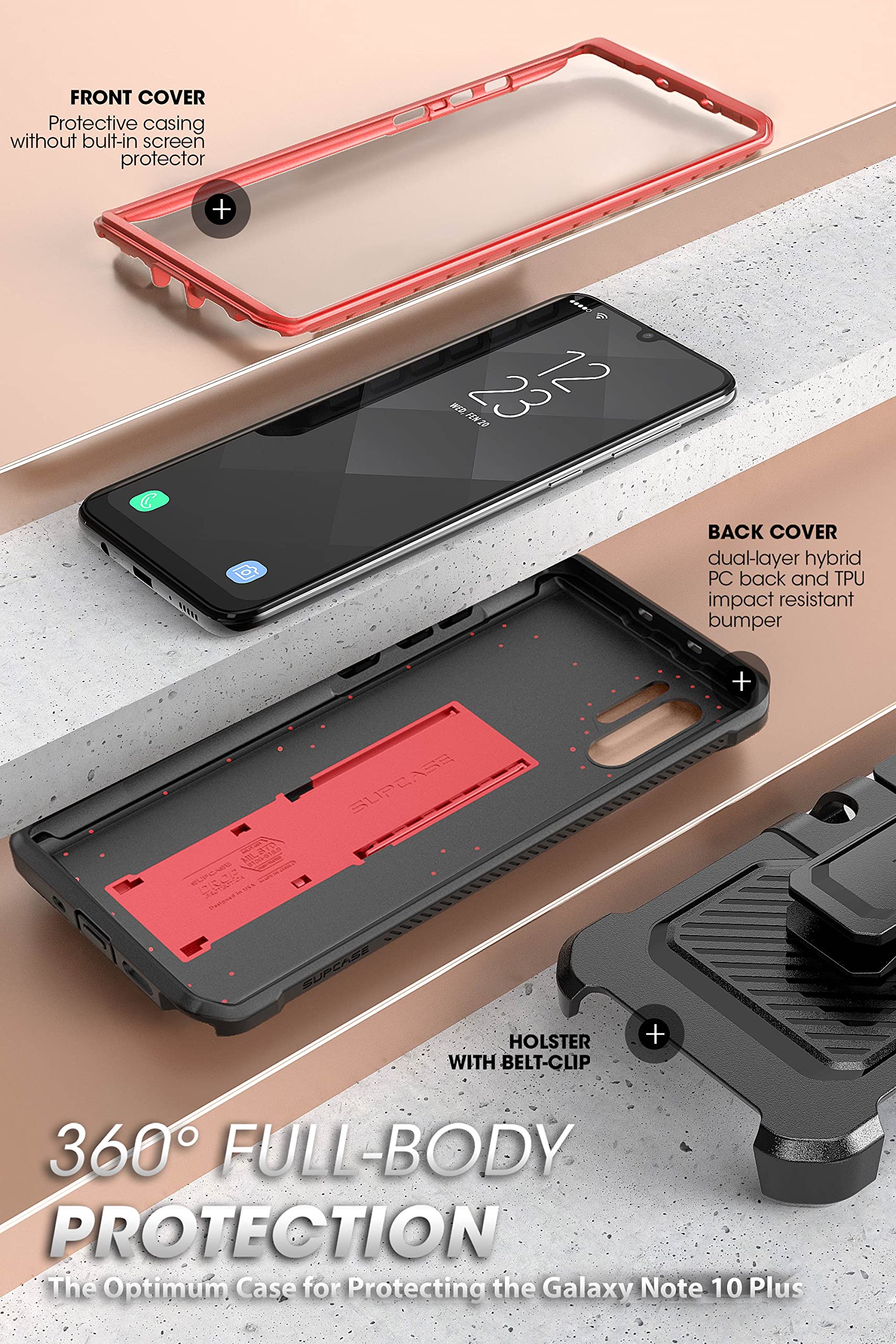 Foto 6 pulgar | Funda De Teléfono Supcase Unicorn Beetle Pro Para Samsung Galaxy Note 10 Plus/note 10 Plus 5g - Venta Internacional.