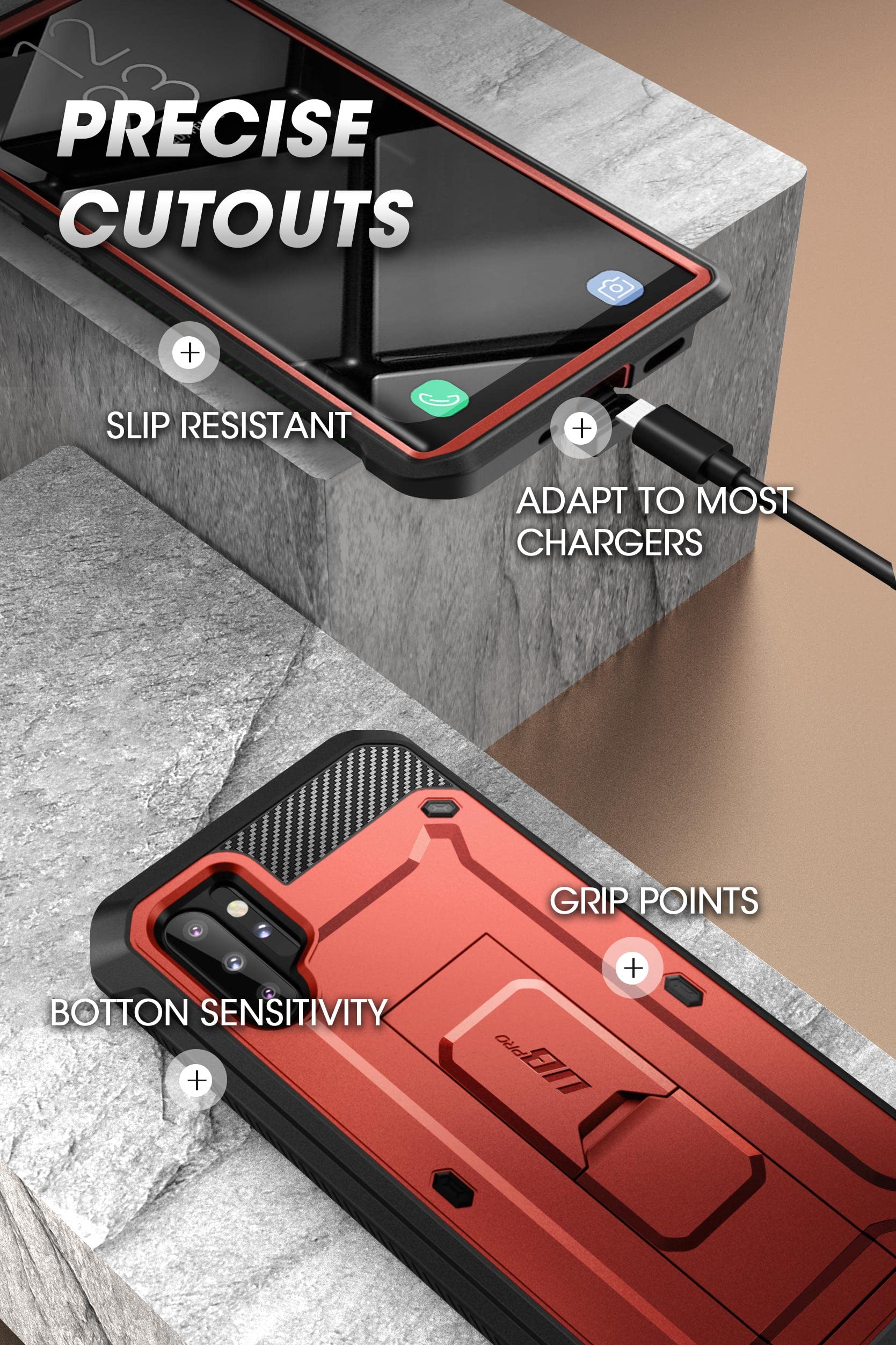 Foto 8 pulgar | Funda De Teléfono Supcase Unicorn Beetle Pro Para Samsung Galaxy Note 10 Plus/note 10 Plus 5g - Venta Internacional.