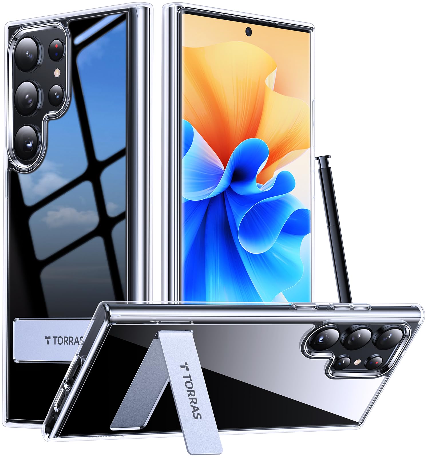 Foto 1 | Funda Torras Para Samsung Galaxy S23 Ultra Clear Con Soporte - Venta Internacional.