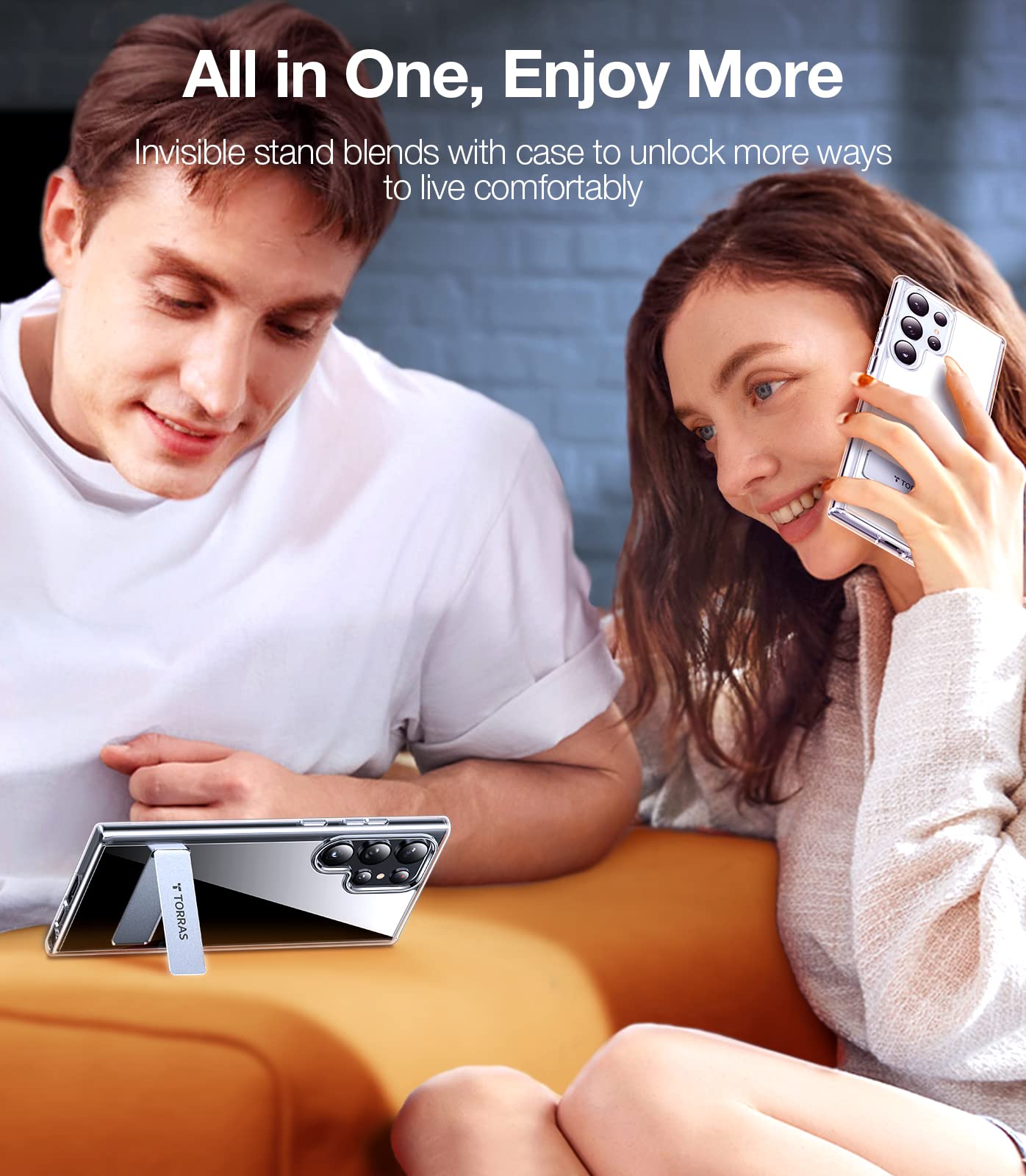 Foto 6 | Funda Torras Para Samsung Galaxy S23 Ultra Clear Con Soporte - Venta Internacional.
