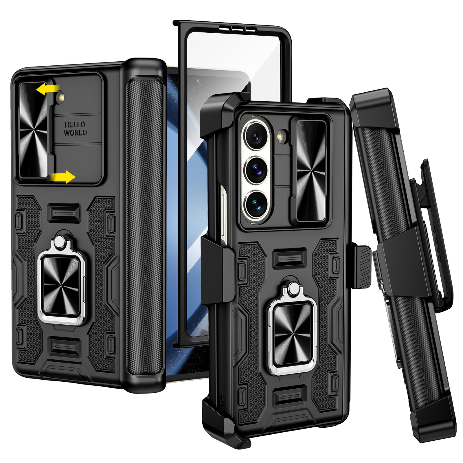 Funda Vego Para Samsung Galaxy Z Fold 5 Con Clip Para Cinturón Y Soporte - Venta Internacional.