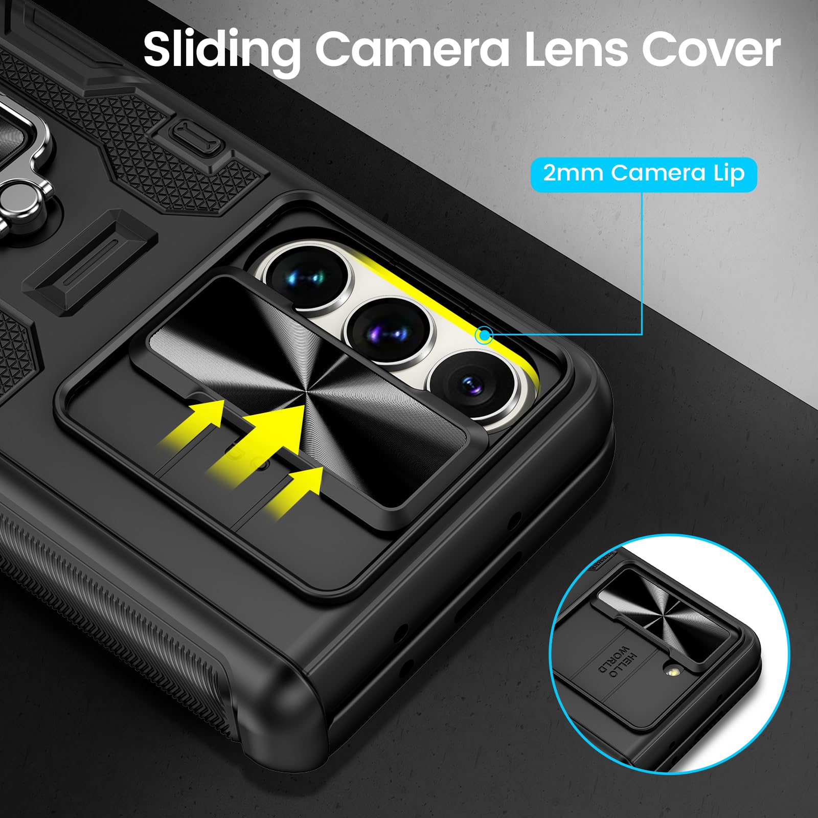 Foto 4 pulgar | Funda Vego Para Samsung Galaxy Z Fold 5 Con Clip Para Cinturón Y Soporte - Venta Internacional.