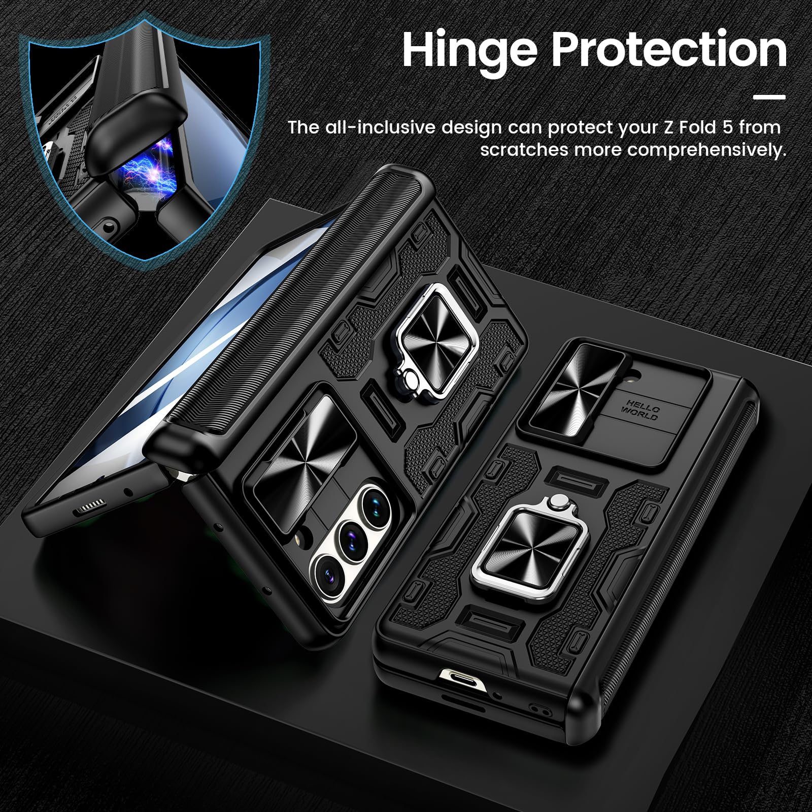 Foto 5 pulgar | Funda Vego Para Samsung Galaxy Z Fold 5 Con Clip Para Cinturón Y Soporte - Venta Internacional.