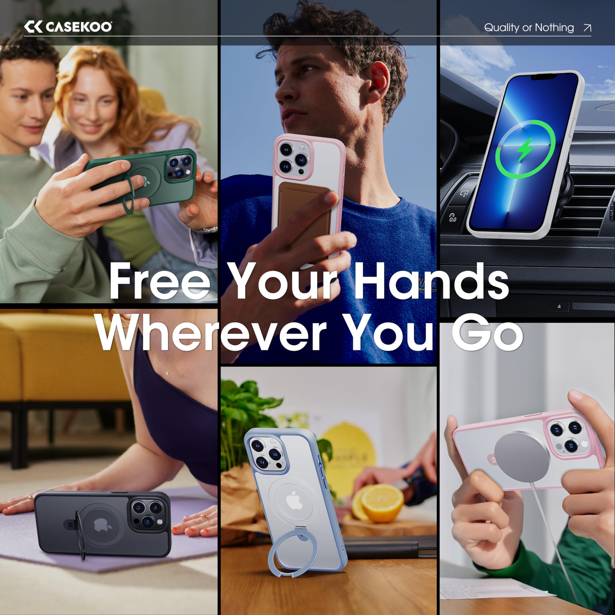 Foto 5 pulgar | Funda De Teléfono Casekoo Diseñada Para Iphone 13 Pro De 6.1 Pulgadas, Rosa - Venta Internacional.