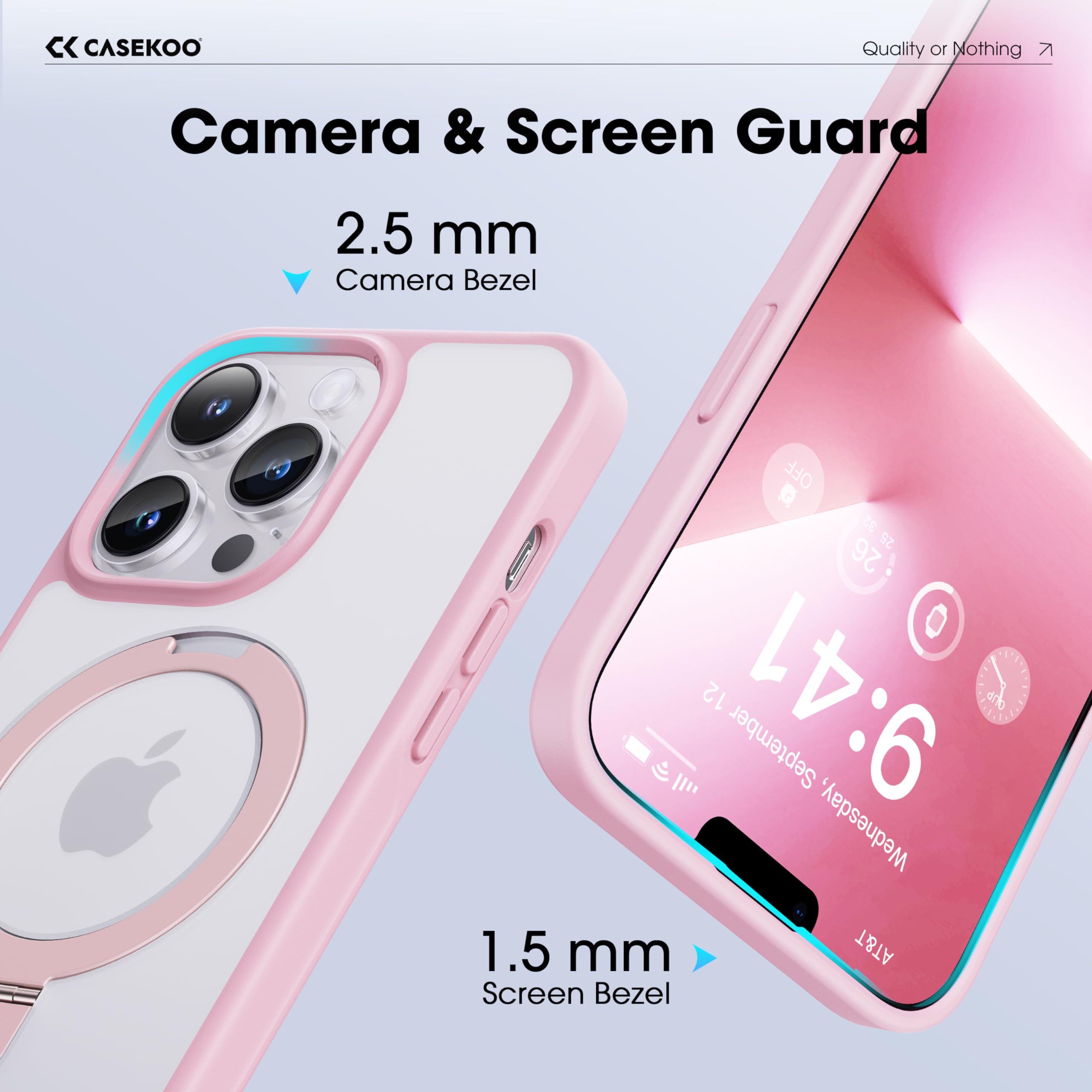 Foto 7 pulgar | Funda De Teléfono Casekoo Diseñada Para Iphone 13 Pro De 6.1 Pulgadas, Rosa - Venta Internacional.