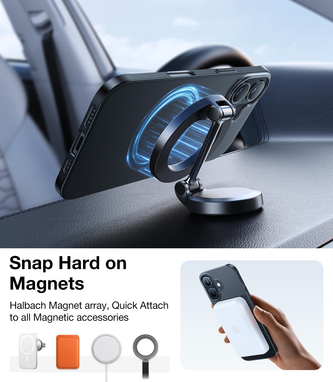Foto 4 pulgar | Funda De Teléfono Torras Magnetic Slim Fit Para Iphone 16 Plus Negra - Venta Internacional.