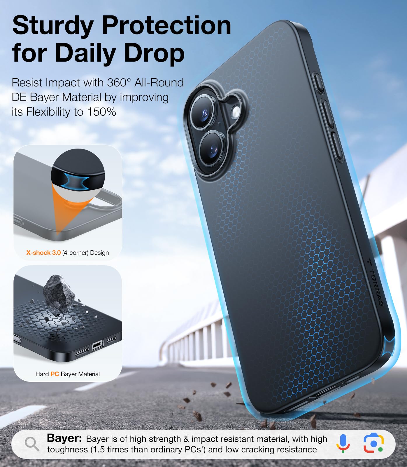 Foto 6 pulgar | Funda De Teléfono Torras Magnetic Slim Fit Para Iphone 16 Plus Negra - Venta Internacional.
