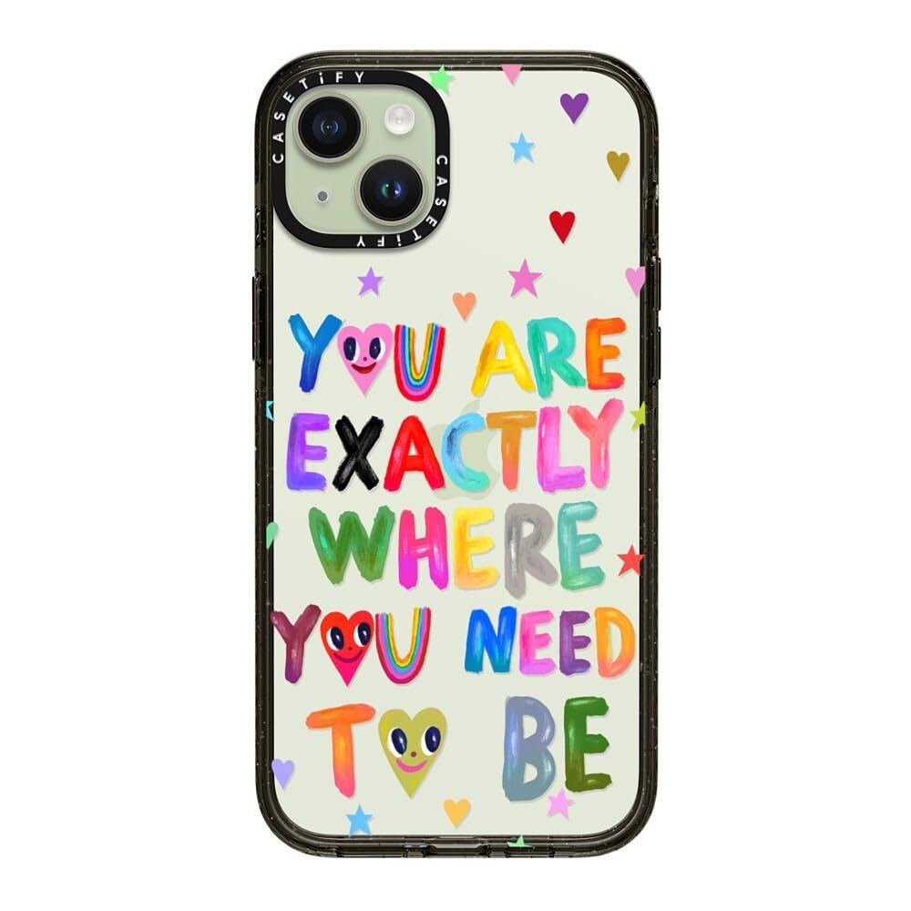 Foto 4 pulgar | Funda De Teléfono Casetify Impact Para Iphone 15 Plus, Color Negro Transparente - Venta Internacional.