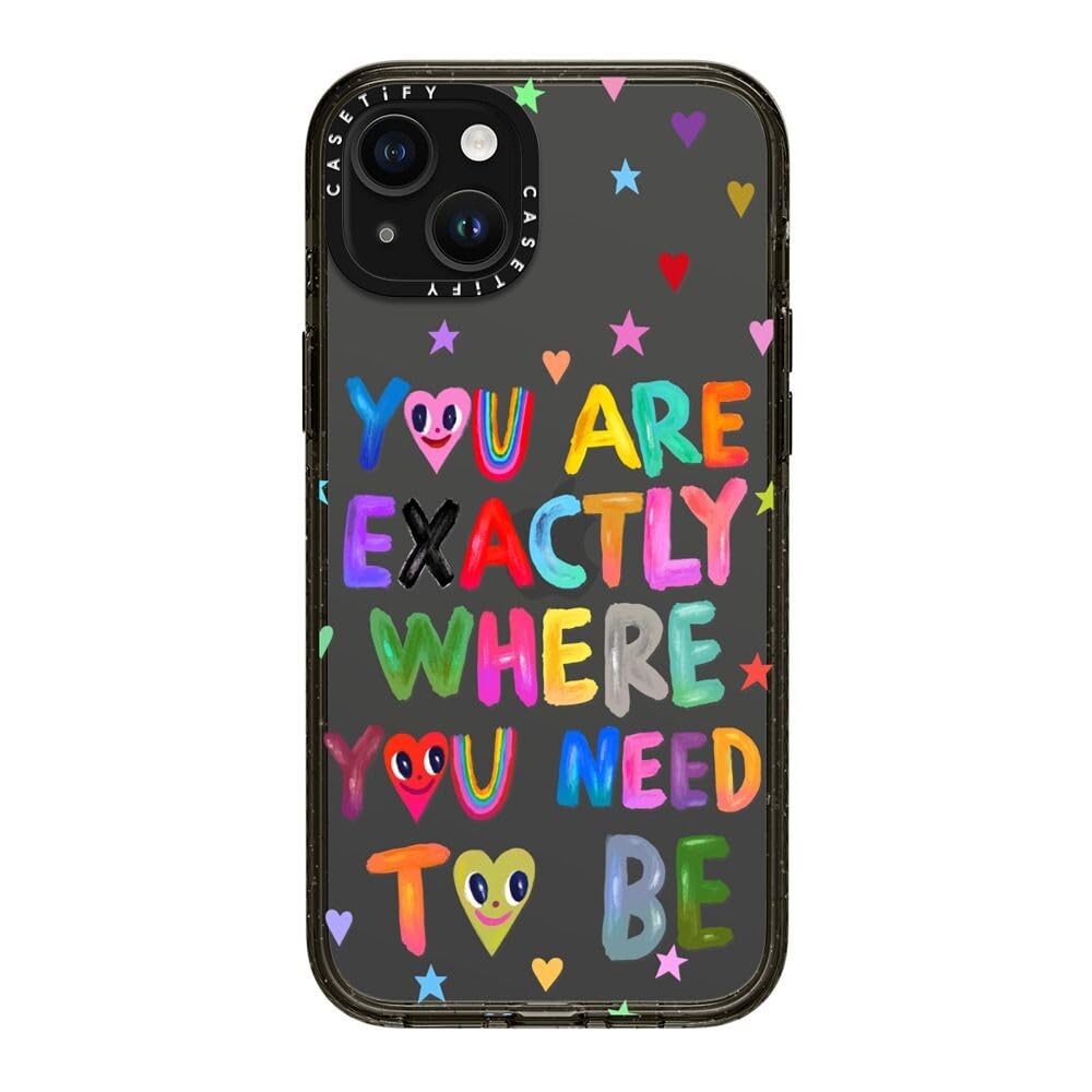 Foto 6 pulgar | Funda De Teléfono Casetify Impact Para Iphone 15 Plus, Color Negro Transparente - Venta Internacional.