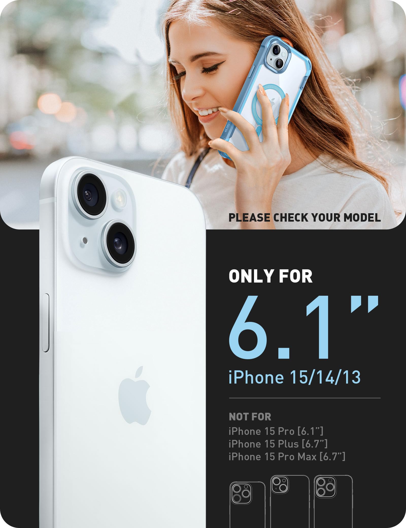 Foto 2 | Funda De Teléfono I-blason Ares Para Iphone 15/14/13 [6.1 Pulgadas] Con Magsafe - Venta Internacional.