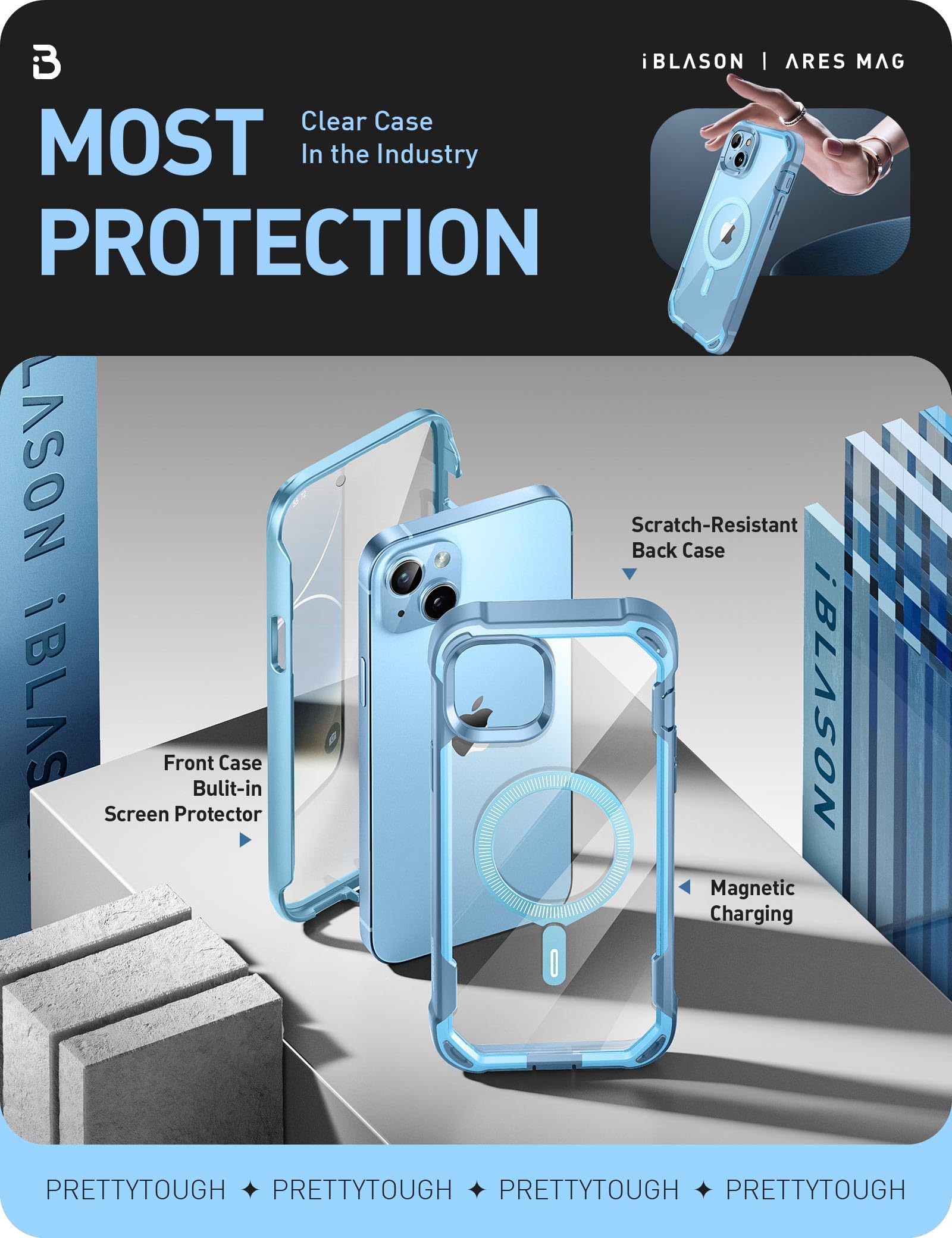 Foto 5 | Funda De Teléfono I-blason Ares Para Iphone 15/14/13 [6.1 Pulgadas] Con Magsafe - Venta Internacional.