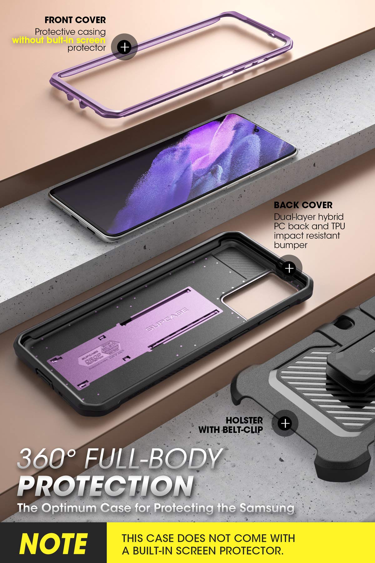 Foto 5 pulgar | Funda Supcase Unicorn Beetle Pro Para Samsung Galaxy S21 Ultra 5g - Venta Internacional.