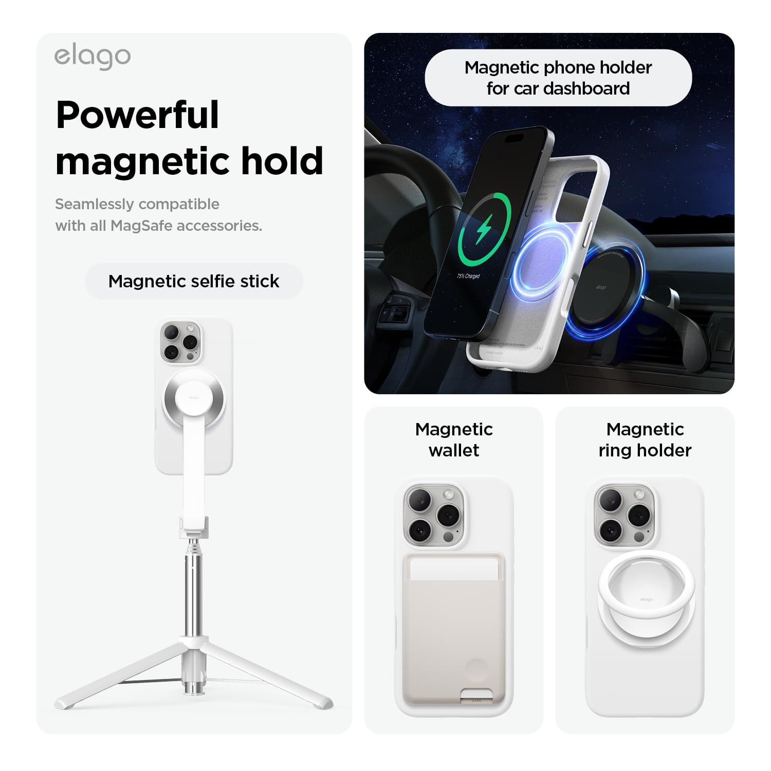 Foto 5 pulgar | Funda De Silicona Magnética Elago Para Iphone 16 Pro Max De 6.9 Pulgadas, Color Blanco - Venta Internacional.