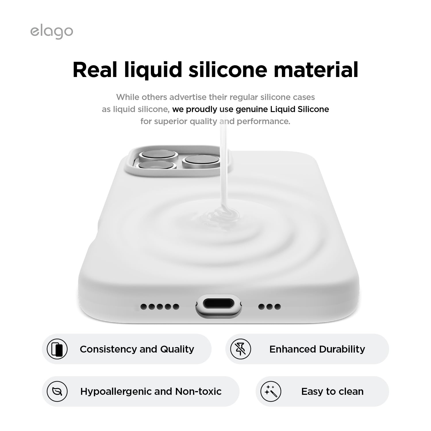 Foto 6 pulgar | Funda De Silicona Magnética Elago Para Iphone 16 Pro Max De 6.9 Pulgadas, Color Blanco - Venta Internacional.