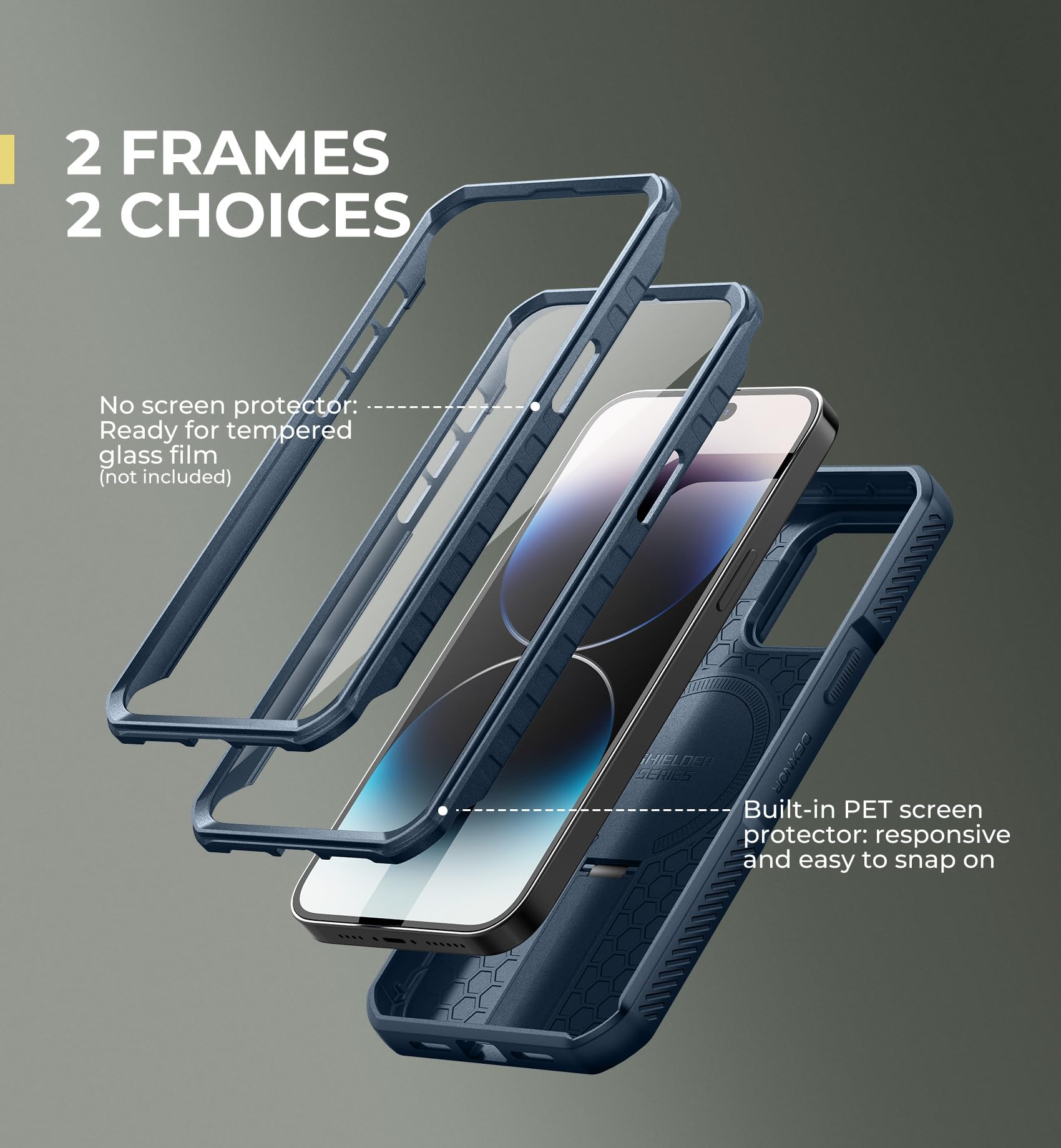 Foto 6 | Funda Dexnor Para Iphone 14 Pro Max Con Cámara Deslizante, Color Azul - Venta Internacional.