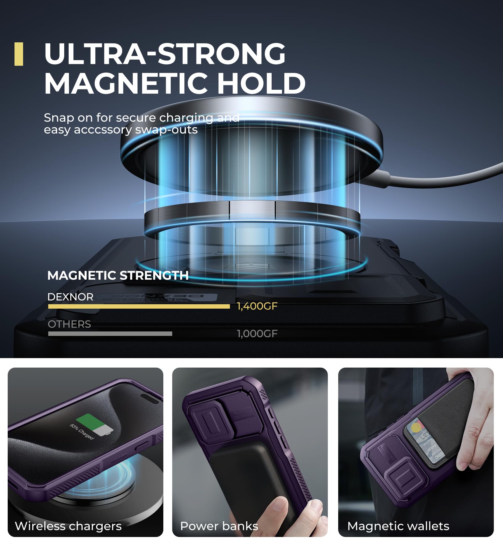 Foto 4 pulgar | Funda De Teléfono Dexnor Para Iphone 15 Pro Max Con Funda De Cámara Deslizante - Venta Internacional.