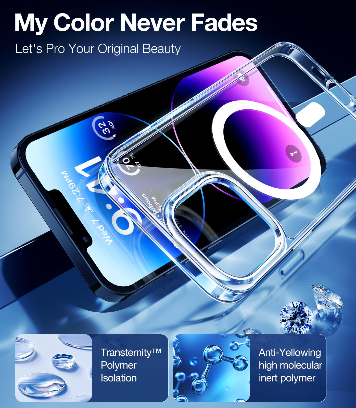 Foto 2 | Funda De Teléfono Torras Stronger Magnetic Para Iphone 13 Pro, Transparente - Venta Internacional.