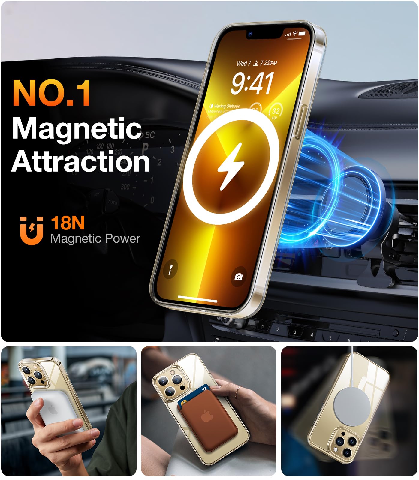 Foto 4 pulgar | Funda De Teléfono Torras Stronger Magnetic Para Iphone 13 Pro, Transparente - Venta Internacional.