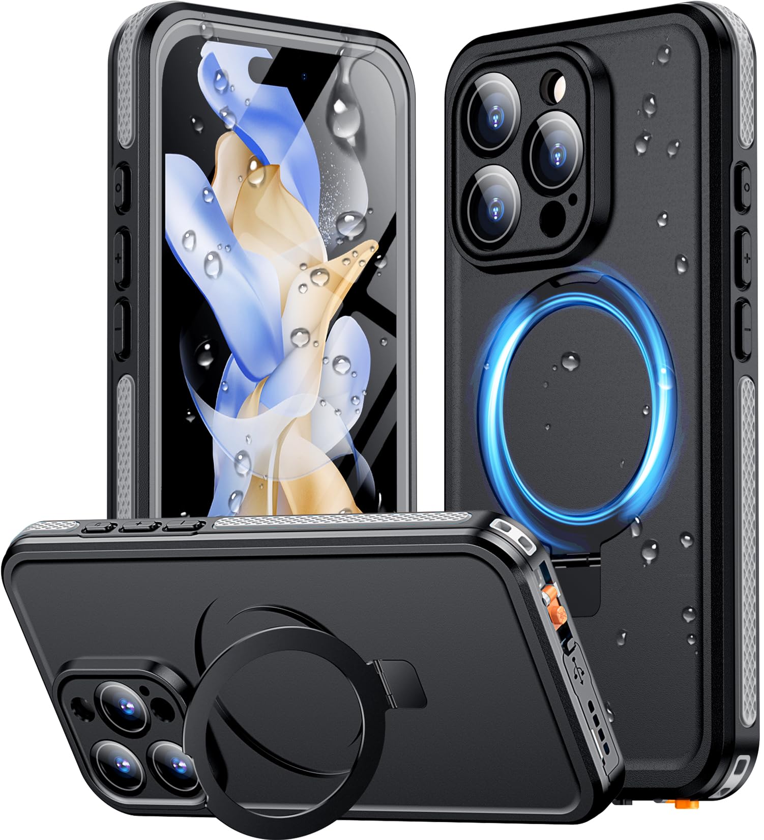 Foto 2 pulgar | Funda De Teléfono Temdan Magnética Impermeable Para Iphone 16 Pro De 6.3 Pulgadas - Venta Internacional.