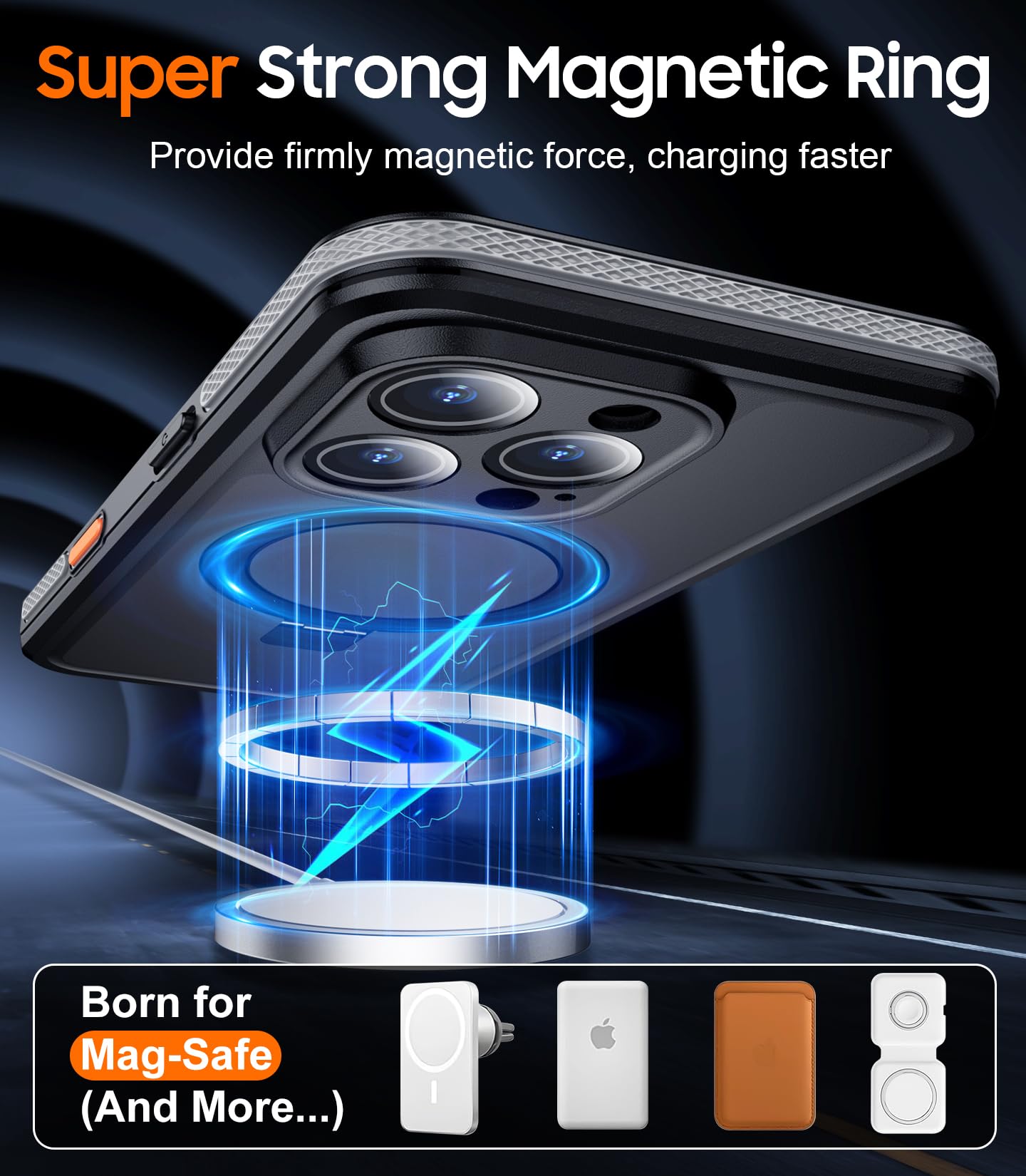 Foto 5 pulgar | Funda De Teléfono Temdan Magnética Impermeable Para Iphone 16 Pro De 6.3 Pulgadas - Venta Internacional.