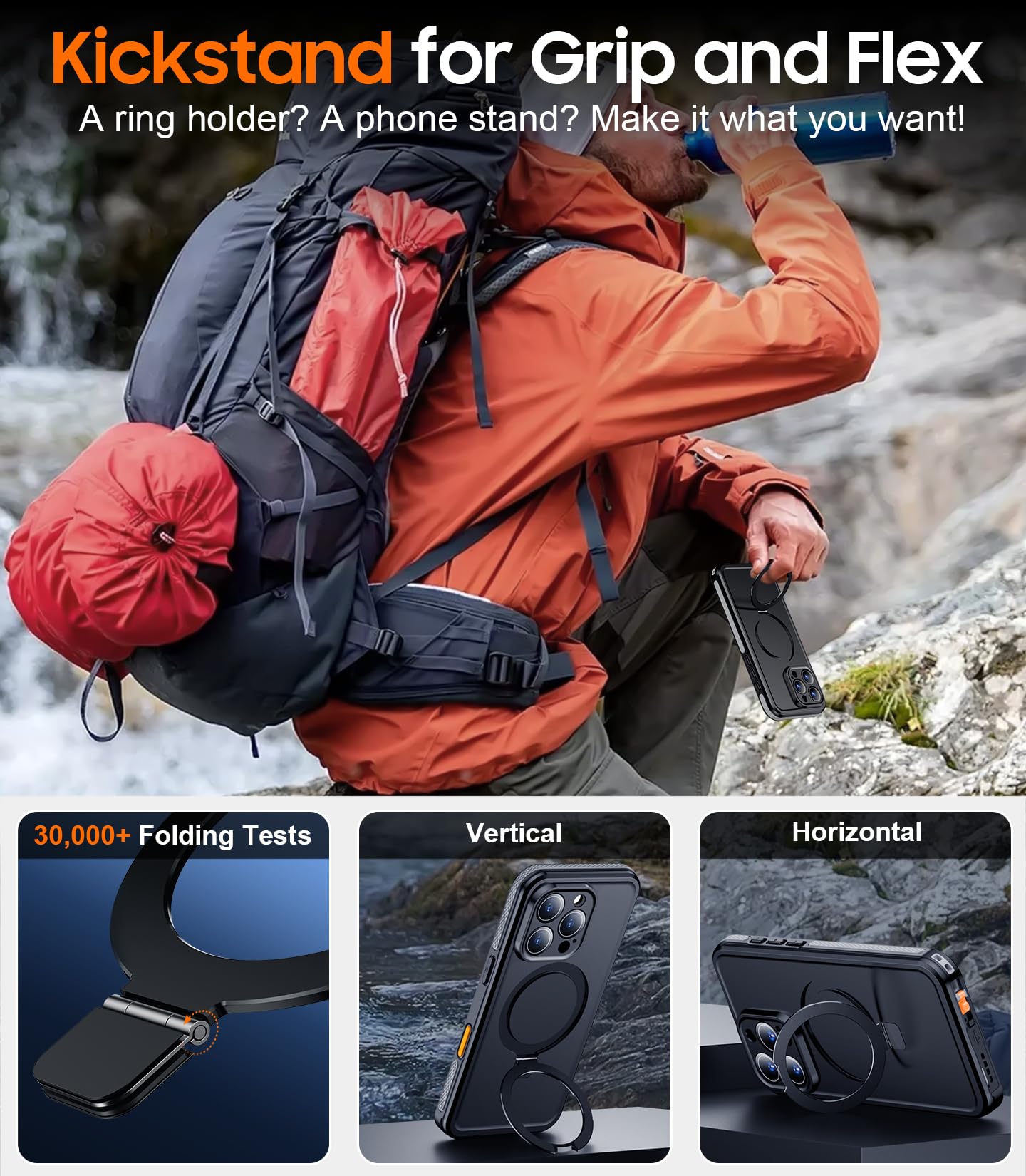 Foto 7 pulgar | Funda De Teléfono Temdan Magnética Impermeable Para Iphone 16 Pro De 6.3 Pulgadas - Venta Internacional.