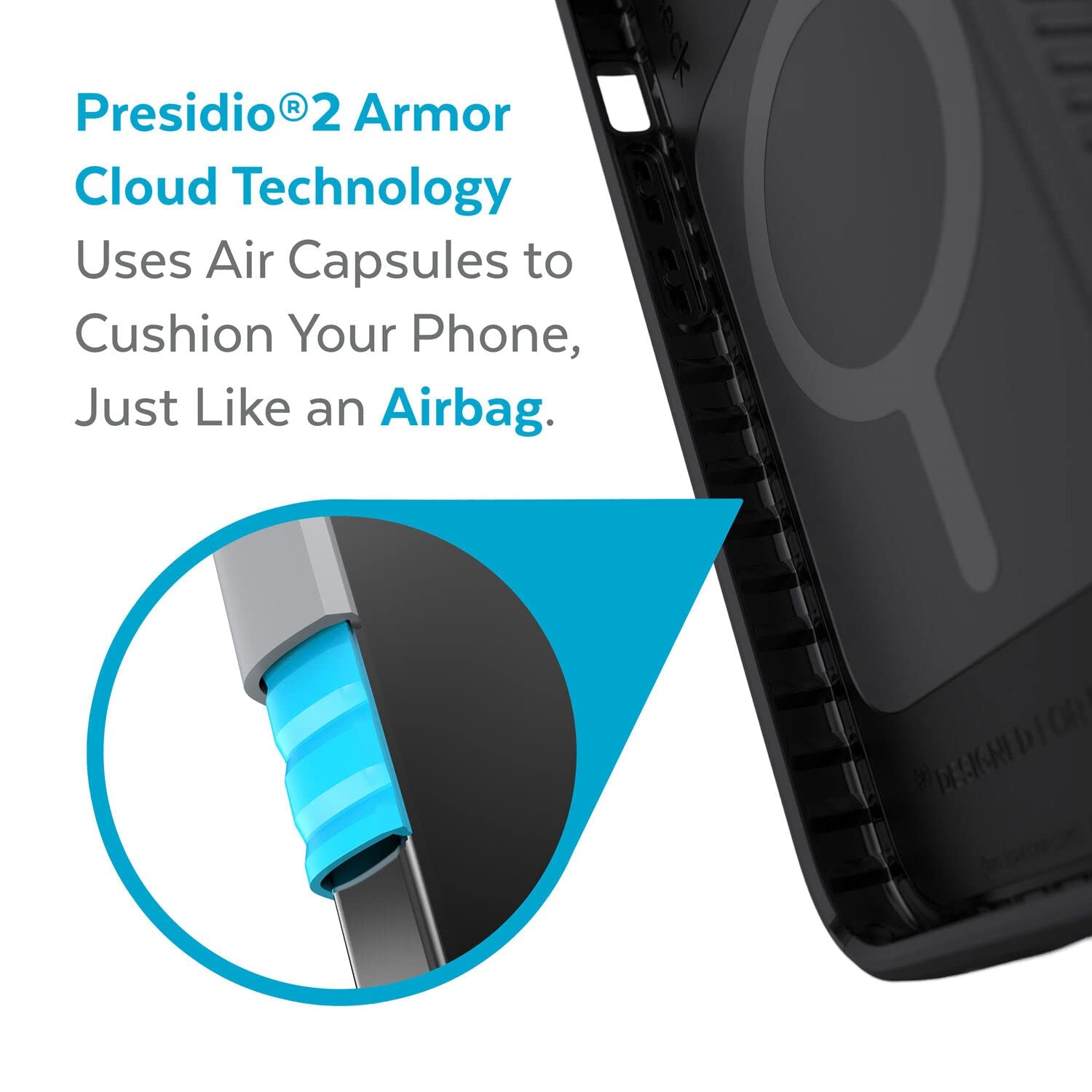Foto 5 pulgar | Funda Protectora Speck Presidio2 Grip Para Iphone 13, Color Blanco Y Negro - Venta Internacional.