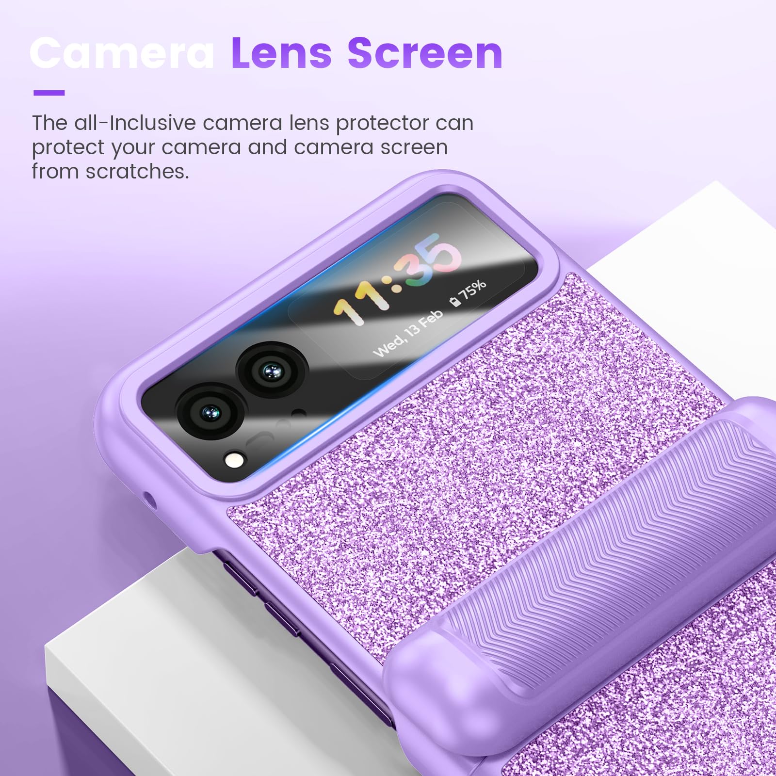 Foto 6 pulgar | Funda Vego Para Motorola Razr 2023 Con Protección De Bisagra, Color Morado - Venta Internacional.