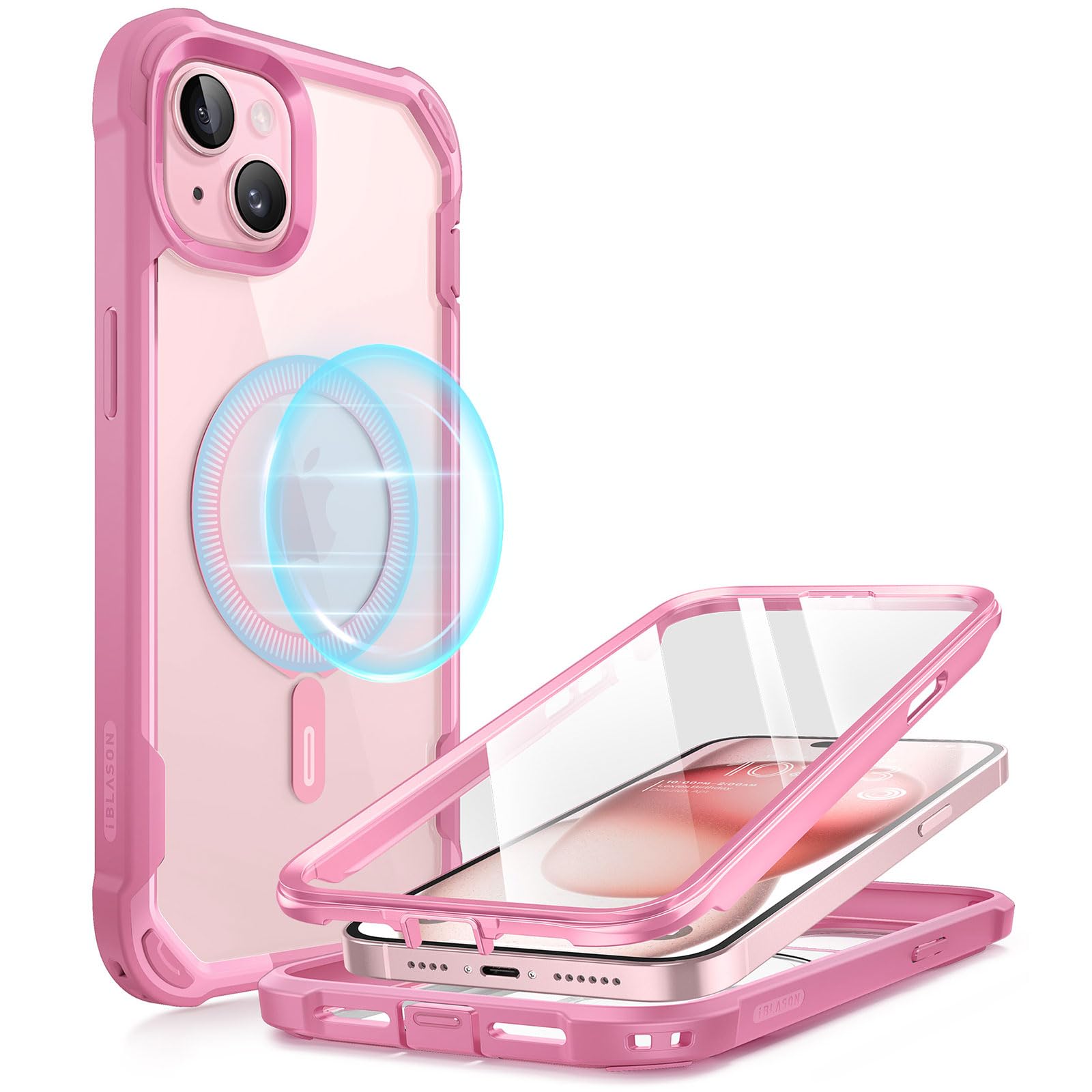 Foto 2 pulgar | Funda De Teléfono I-blason Aresmag Para Iphone 15/14/13 [6.1 Pulgadas] Rosa - Venta Internacional.