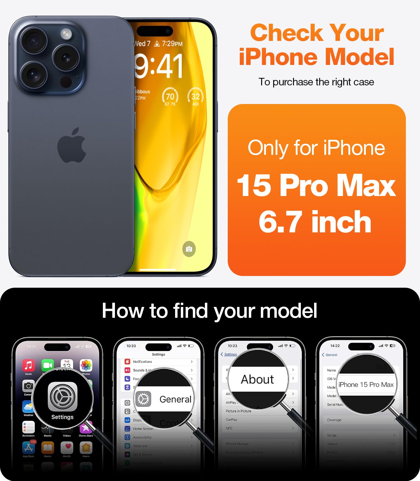 Foto 3 pulgar | Funda Para Teléfono Torras Con Anillo Magnético Giratorio De 360° Para Iphone 15 Pro Max - Venta Internacional.