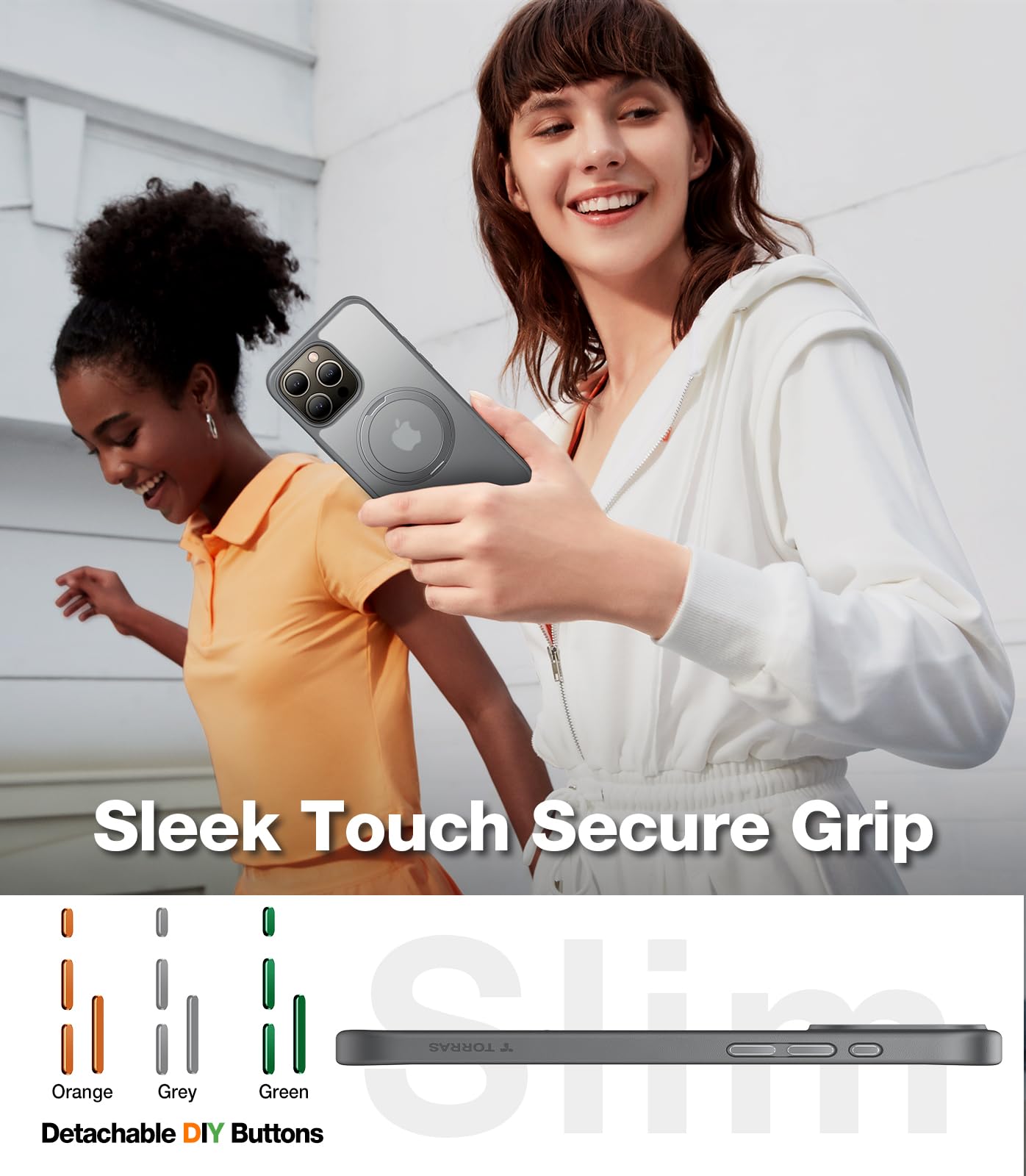 Foto 8 pulgar | Funda Para Teléfono Torras Con Anillo Magnético Giratorio De 360° Para Iphone 15 Pro Max - Venta Internacional.