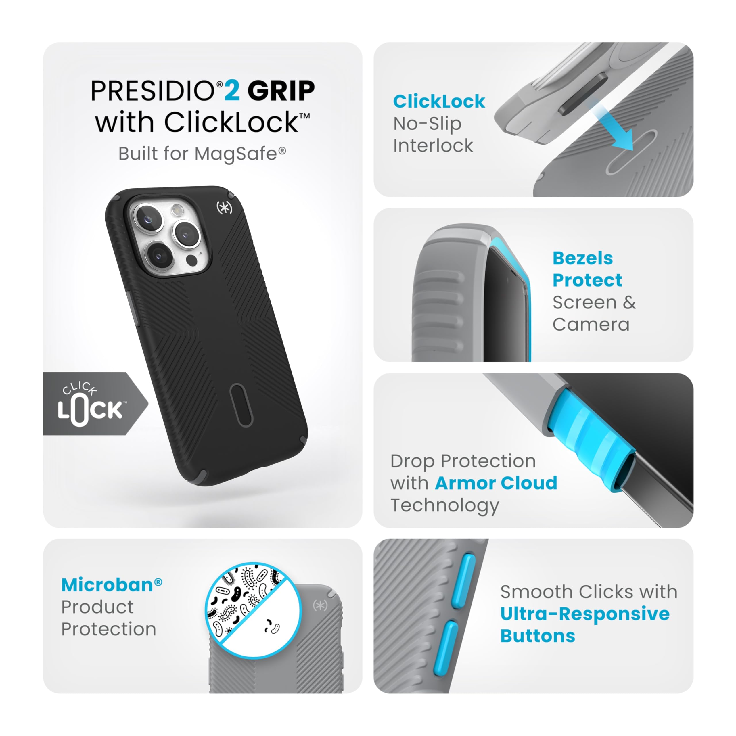 Foto 4 pulgar | Funda De Teléfono Speck Magsafe Para Iphone 15 Pro Drop & Camera - Venta Internacional.
