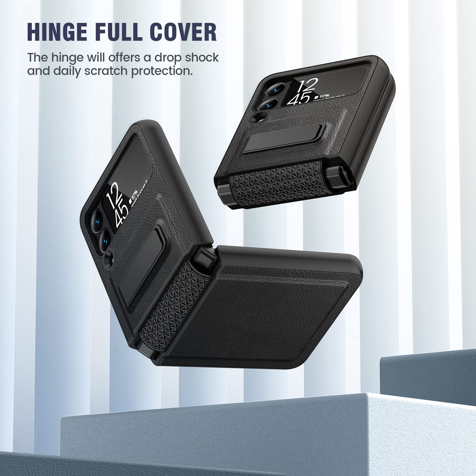 Foto 6 pulgar | Funda Con Función Atril Para Samsung Galaxy Z Flip 3 5g Con Protector - Venta Internacional.